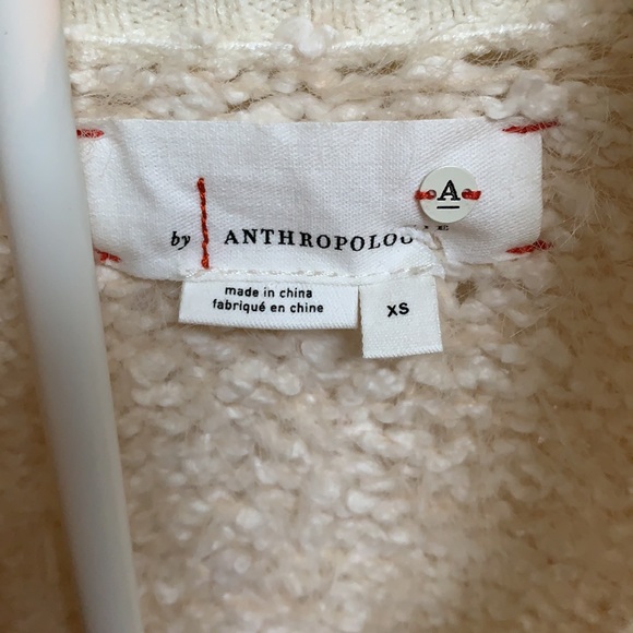 Anthropologie cotton lambs wool‎ blend zip up cardigan. Brand new. Retail 170 - Picture 2 of 7
